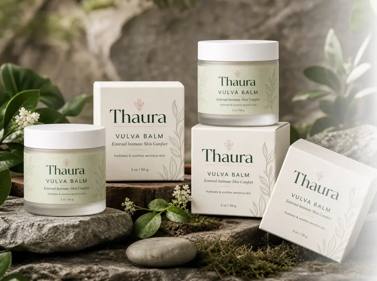 thaura vulva balm product display desktop